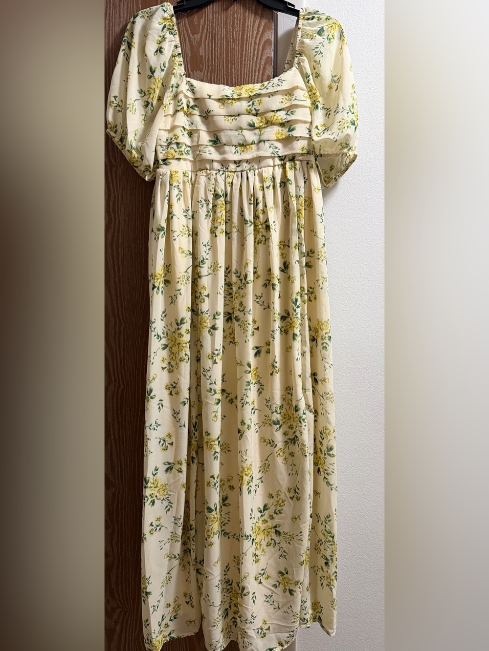 Wallflower Cream and Yellow Floral Midi Dress